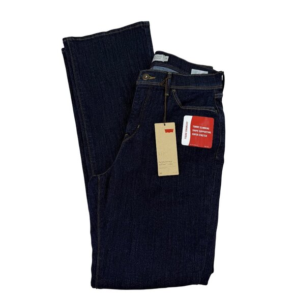 Levis Womens Dark Wash Denim Bootcut Jeans Mid Rise Slimming Size 10 Medium Fit - Picture 8 of 16